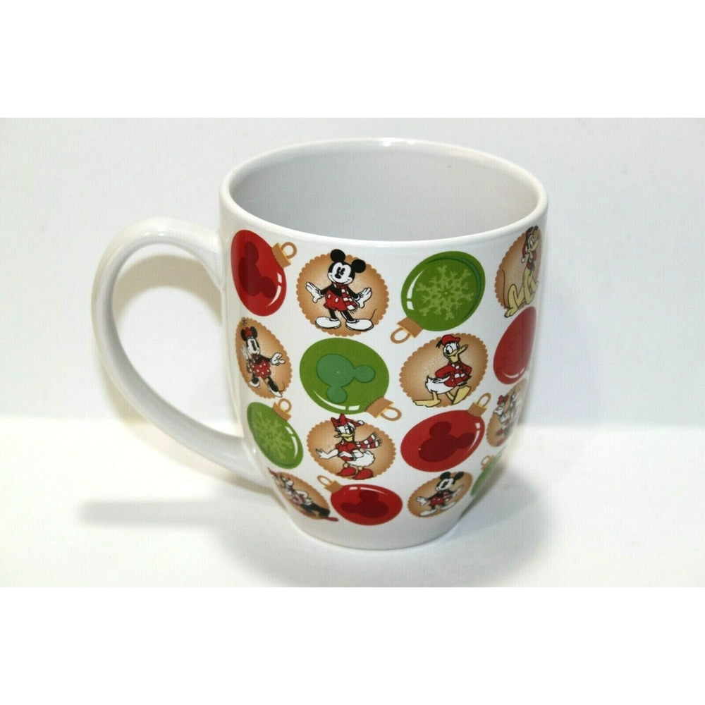 Disney Holiday Pluto Mickey Goofy Daisy Donald Ornament Pattern Coffee Mug Cup